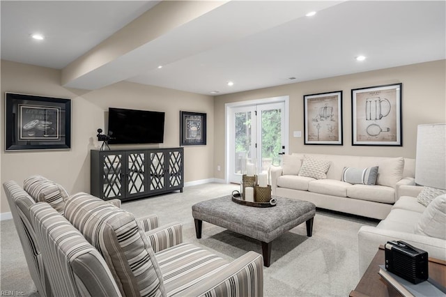 105 Repose Rd, Williamsburg, VA 23185 - living room with carpet floors and recessed lighting