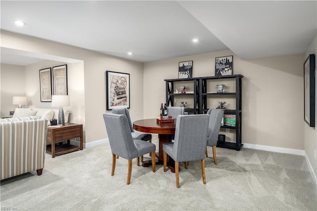 105 Repose Rd, Williamsburg, VA 23185 - carpeted dining space featuring baseboards and recessed lighting