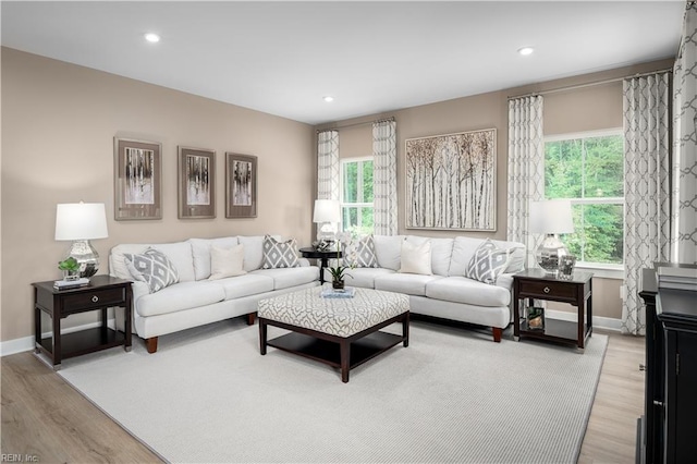 105 Repose Rd, Williamsburg, VA 23185 - living area with wood finished floors and recessed lighting