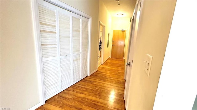 450 W Princess Anne Rd Unit 208, Norfolk, VA 23517 - hallway featuring wood finished floors and baseboards