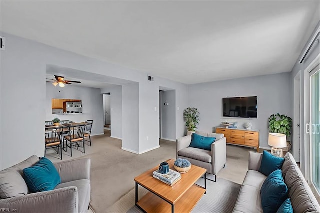 6625 Stoney Pt, Norfolk, VA 23502 - living area with light carpet and ceiling fan