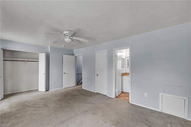 6625 Stoney Pt, Norfolk, VA 23502 - unfurnished bedroom featuring carpet floors, ensuite bath, and ceiling fan