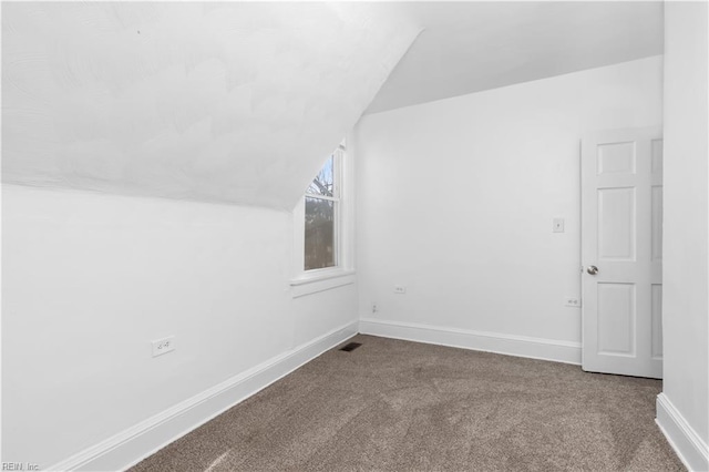 2850 Grandy Ave, Norfolk, VA 23509 - additional living space with vaulted ceiling and dark colored carpet
