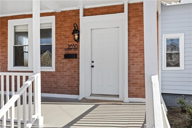 2850 Grandy Ave, Norfolk, VA 23509 - property entrance with brick siding and covered porch