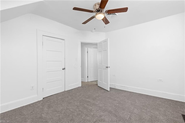 2850 Grandy Ave, Norfolk, VA 23509 - unfurnished bedroom featuring carpet floors and ceiling fan