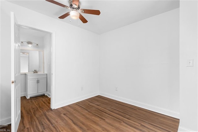 2850 Grandy Ave, Norfolk, VA 23509 - unfurnished bedroom with wood finished floors and ceiling fan