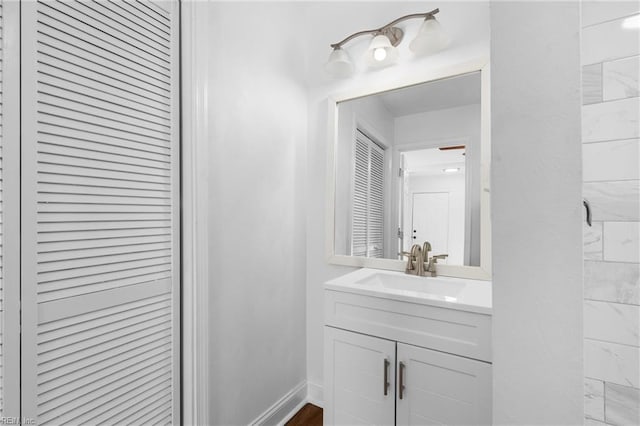 2850 Grandy Ave, Norfolk, VA 23509 - bathroom featuring vanity and baseboards
