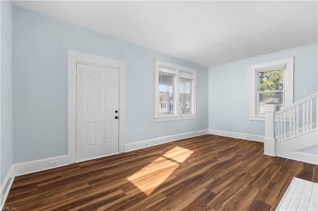 2850 Grandy Ave, Norfolk, VA 23509 - spare room featuring wood finished floors and stairway