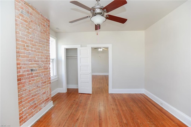 1439 Moultrie Ave, Norfolk, VA 23509 - unfurnished bedroom featuring hardwood / wood-style flooring, a closet, and ceiling fan