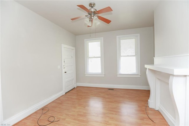 1439 Moultrie Ave, Norfolk, VA 23509 - spare room with light wood-type flooring and ceiling fan