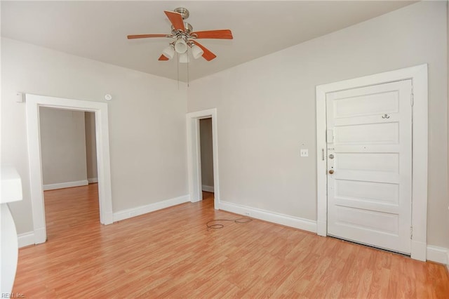 1439 Moultrie Ave, Norfolk, VA 23509 - spare room with ceiling fan and light wood finished floors