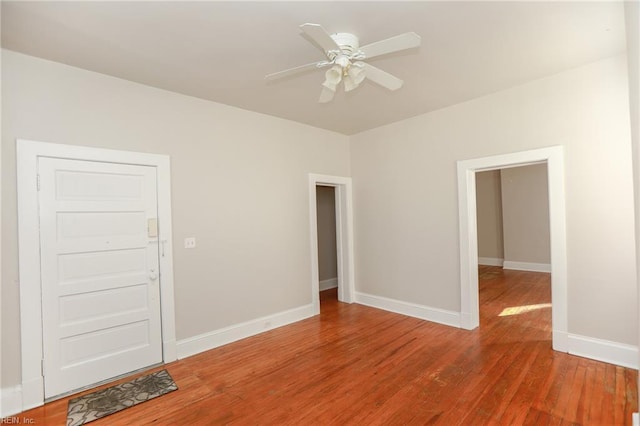 1439 Moultrie Ave, Norfolk, VA 23509 - empty room with wood finished floors and a ceiling fan
