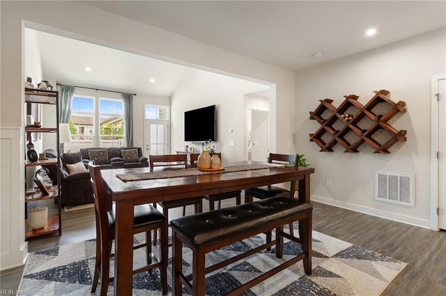 963 Woodrow Ave Unit A, Norfolk, VA 23517 - dining area featuring dark wood finished floors and recessed lighting