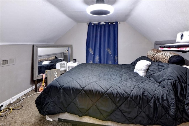 387 Sampson Ave, Hampton, VA 23661 - bedroom with lofted ceiling and carpet floors