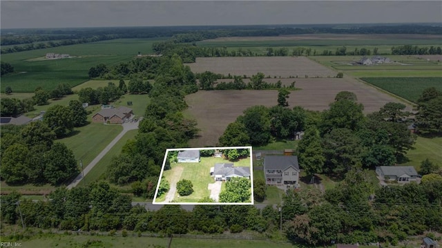 1816 Long Ridge Rd, Chesapeake, VA 23323 - aerial view of sparsely populated area with large plots for crops and property parcel outlined