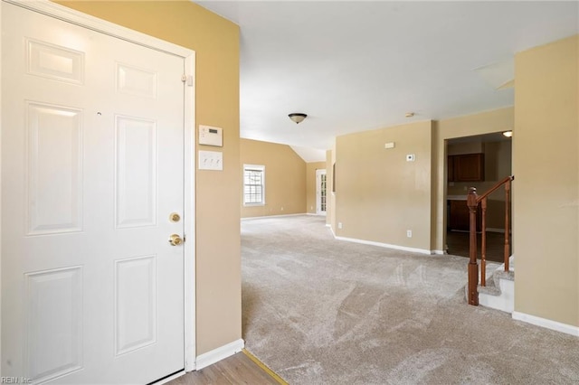 1118 35th St, Newport News, VA 23607 - foyer with carpet flooring and baseboards