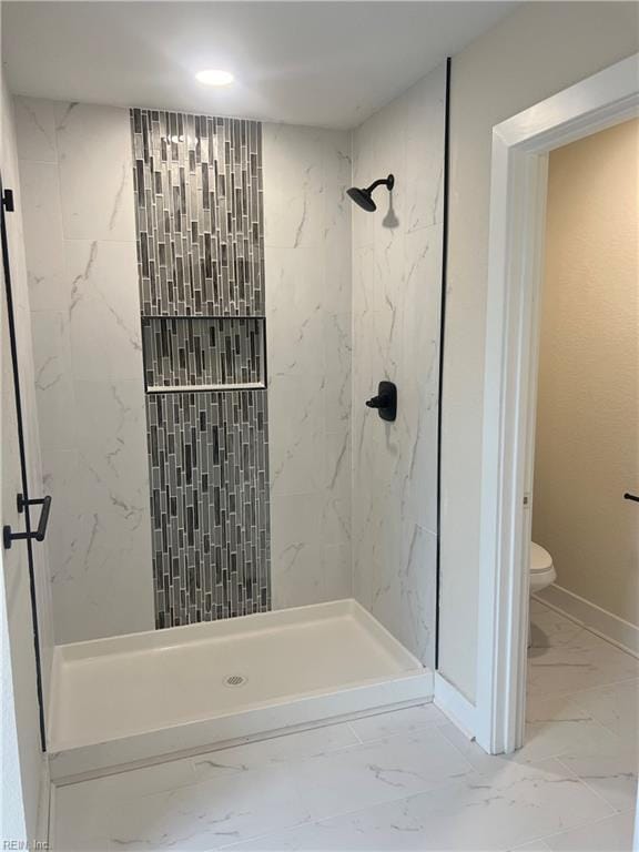 1635 E Bayview Blvd, Norfolk, VA 23503 - full bath featuring marble look tile flooring and a shower stall