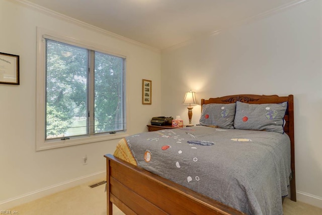 1208 Smith Cove Cir, Virginia Beach, VA 23455 - bedroom featuring light colored carpet, multiple windows, and crown molding