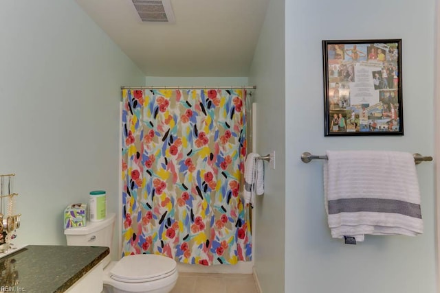 1208 Smith Cove Cir, Virginia Beach, VA 23455 - full bath with vanity, a shower with shower curtain, and tile patterned flooring