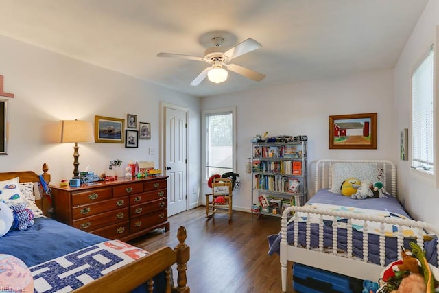 1208 Smith Cove Cir, Virginia Beach, VA 23455 - bedroom featuring wood finished floors and a ceiling fan
