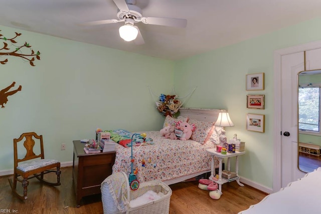 1208 Smith Cove Cir, Virginia Beach, VA 23455 - bedroom featuring wood finished floors and ceiling fan