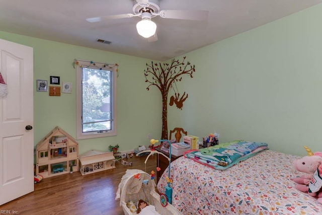 1208 Smith Cove Cir, Virginia Beach, VA 23455 - bedroom featuring wood finished floors and a ceiling fan