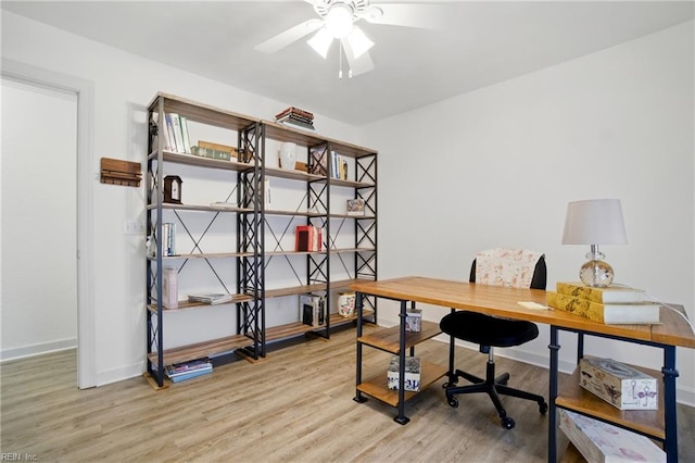 734 Gallbush Rd, Chesapeake, VA 23322 - office space featuring ceiling fan and light wood finished floors