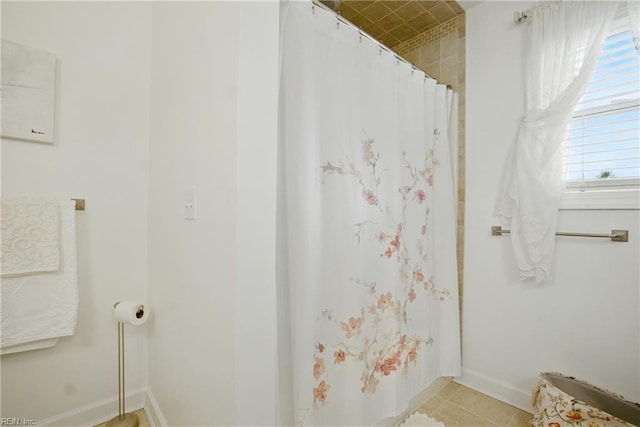 734 Gallbush Rd, Chesapeake, VA 23322 - bathroom featuring a shower with shower curtain and baseboards