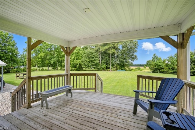 734 Gallbush Rd, Chesapeake, VA 23322 - deck featuring a yard