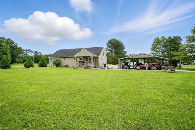 734 Gallbush Rd, Chesapeake, VA 23322 - view of front of home featuring a front lawn