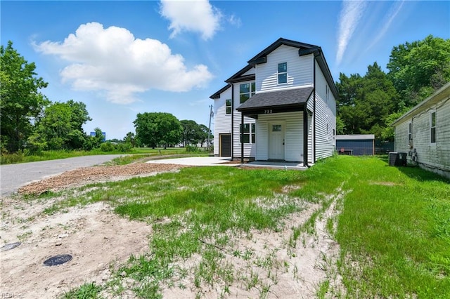 732 Birch Ave, Hampton, VA 23661 - back of house with a patio and a lawn
