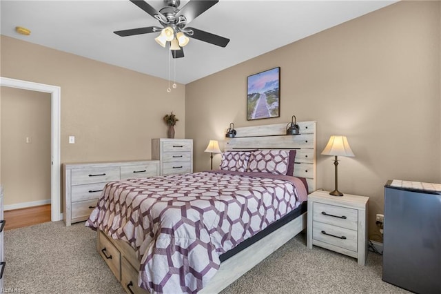 2224 Cabot Ct, Virginia Beach, VA 23456 - bedroom with light colored carpet and ceiling fan