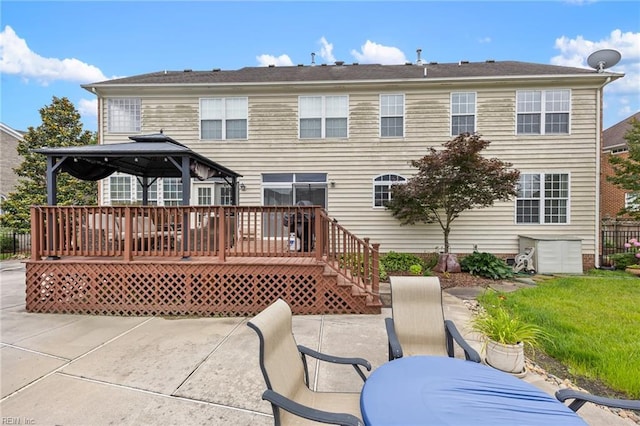 2224 Cabot Ct, Virginia Beach, VA 23456 - back of house featuring a gazebo, a deck, and a patio area