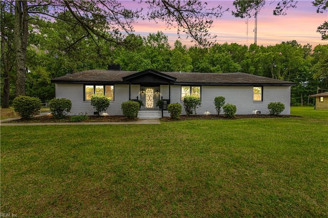 3760 Nansemond Pkwy, Suffolk, VA 23435 - view of front of home featuring a lawn and a chimney