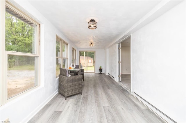 3760 Nansemond Pkwy, Suffolk, VA 23435 - sunroom with a baseboard radiator and wood finished floors
