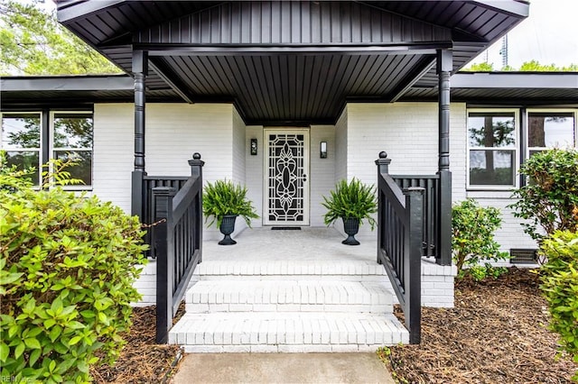 3760 Nansemond Pkwy, Suffolk, VA 23435 - property entrance featuring brick siding and a porch