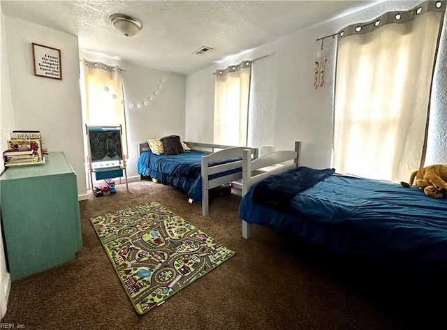 154 Tynes St, Suffolk, VA 23434 - bedroom featuring carpet, multiple windows, and a textured ceiling