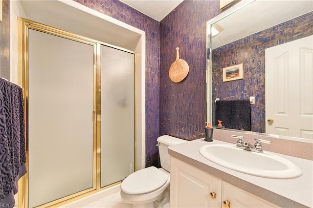 1904 Sandee Cres, Virginia Beach, VA 23454 - full bathroom with a shower stall, vanity, and tile patterned flooring