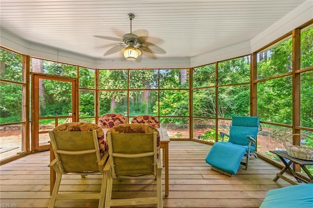 1904 Sandee Cres, Virginia Beach, VA 23454 - sunroom with a ceiling fan
