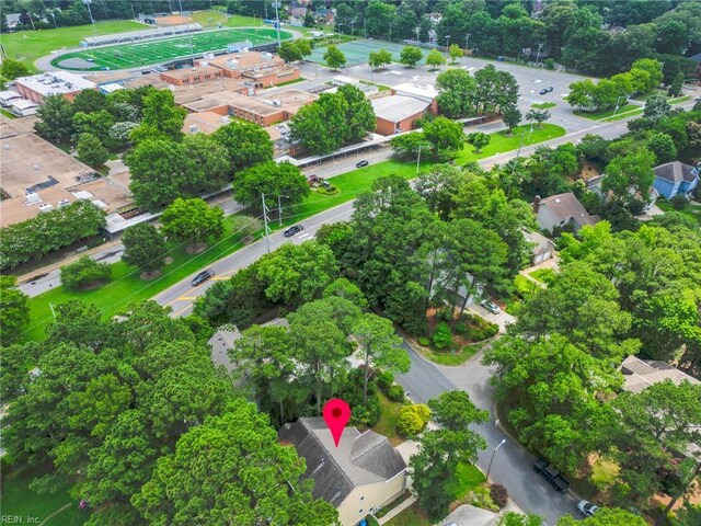 1904 Sandee Cres, Virginia Beach, VA 23454 - aerial view of property's location featuring a tree filled landscape