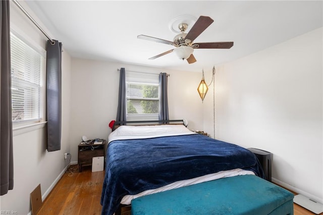 701 Milton Dr, Hampton, VA 23666 - bedroom featuring wood finished floors and a ceiling fan