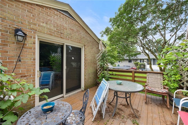 701 Milton Dr, Hampton, VA 23666 - deck featuring outdoor dining space