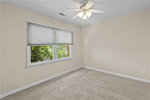 128 Glen Echo Dr, Norfolk, VA 23505 - carpeted spare room with baseboards and a ceiling fan