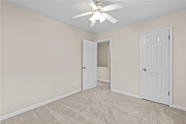 128 Glen Echo Dr, Norfolk, VA 23505 - unfurnished bedroom with light colored carpet and ceiling fan