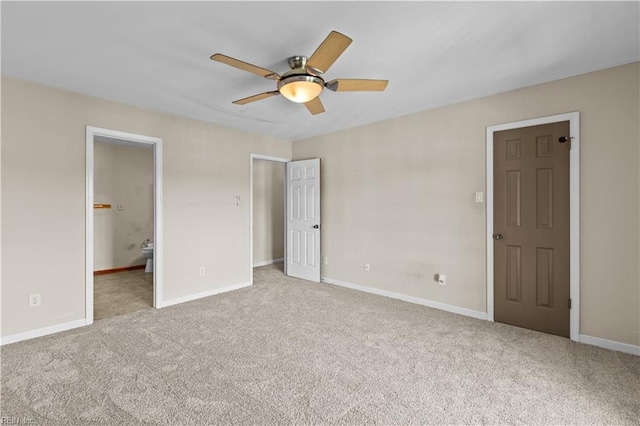 128 Glen Echo Dr, Norfolk, VA 23505 - unfurnished bedroom featuring carpet flooring, connected bathroom, and a ceiling fan