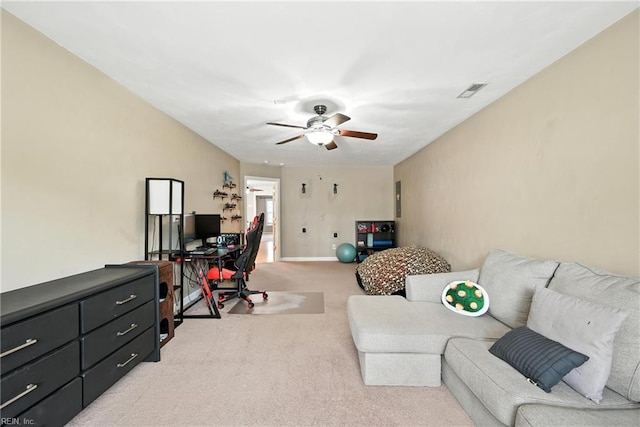 742 Milby Dr, Chesapeake, VA 23325 - carpeted office space with ceiling fan and baseboards