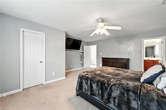 742 Milby Dr, Chesapeake, VA 23325 - carpeted bedroom with a ceiling fan and connected bathroom