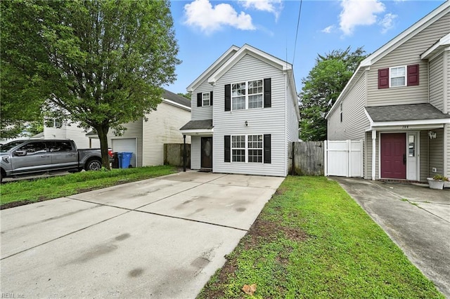 742 Milby Dr, Chesapeake, VA 23325 - traditional-style house featuring concrete driveway, a gate, and a shingled roof