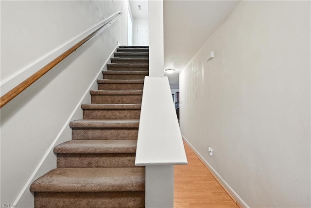 742 Milby Dr, Chesapeake, VA 23325 - stairway with wood finished floors and baseboards