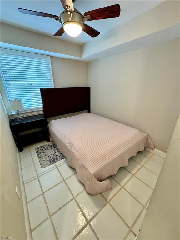 508 Virginia Dare Dr, Virginia Beach, VA 23451 - tiled bedroom featuring a ceiling fan